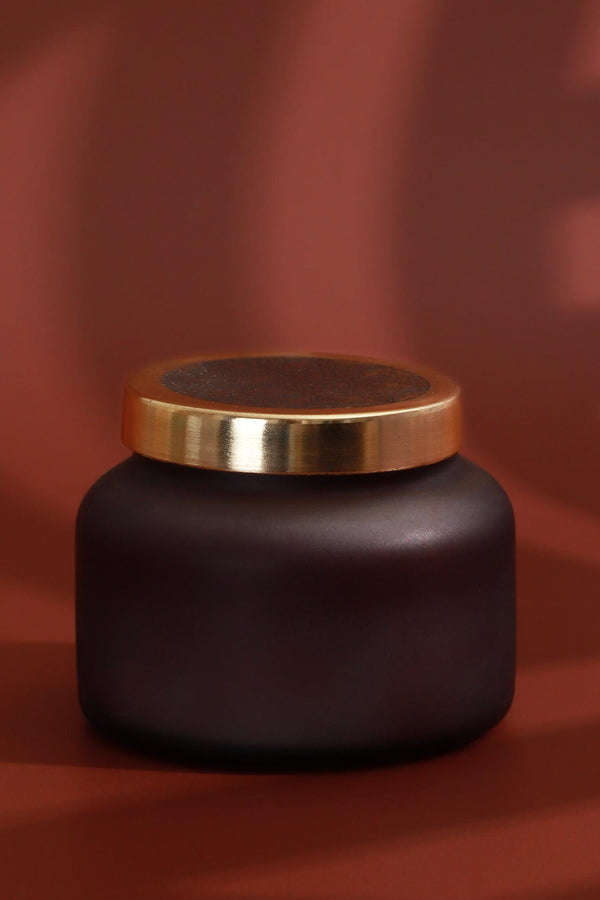 G Decor Rasa Nocturne Musk Scented Candle In Frosted Black Glass Black