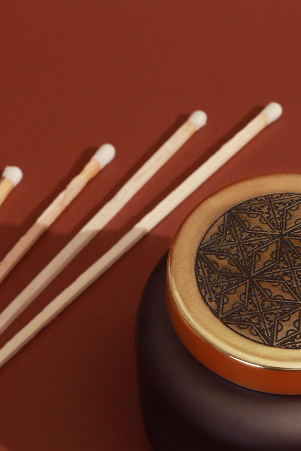 G Decor Rasa Nocturne Musk Scented Candle In Frosted Black Glass Black