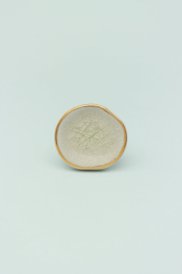 G Decor Rhodes Handmade & Handcrafted Ceramic Door Knob Cupboard & Drawer Pull Handles With Gold Trim Blue