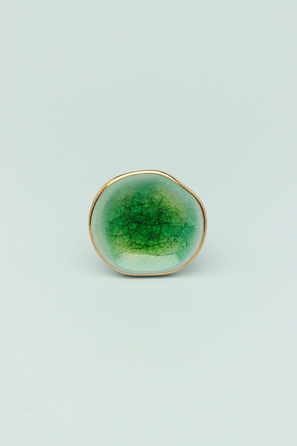 G Decor Rhodes Handmade & Handcrafted Ceramic Door Knob Cupboard & Drawer Pull Handles With Gold Trim Blue