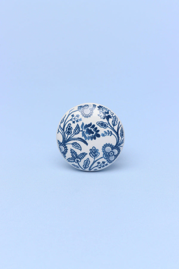 G Decor Royal Blue Handcrafted Ceramic Cupboard Knob And Drawer Handle Garden