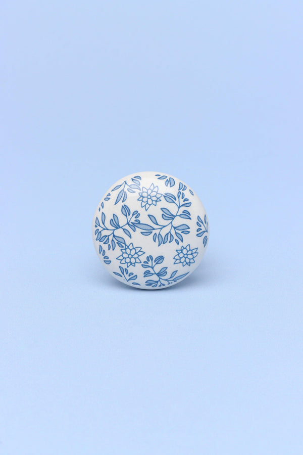 G Decor Royal Blue Handcrafted Ceramic Cupboard Knob And Drawer Handle Garden