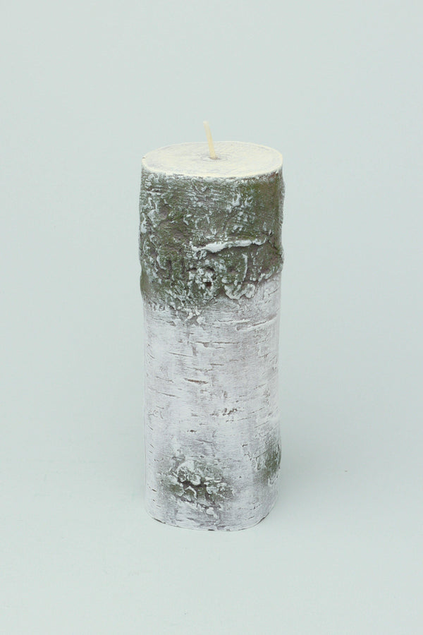 G Decor Scandinavian Hand-finished Birch Tree Pillar Candle Rustic Woodland Nordic Minimalist Decor Small