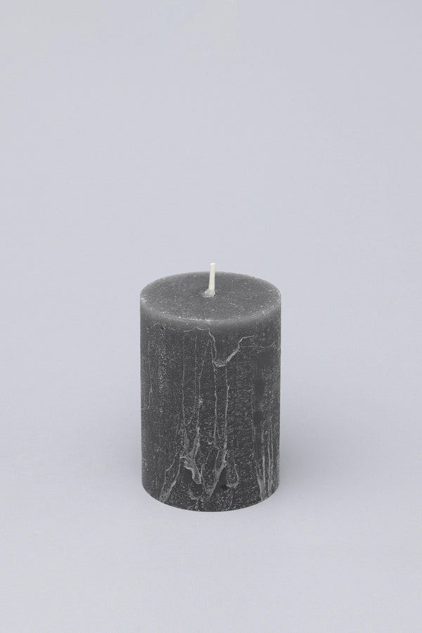 G Decor Scented Breeze Collection Dark Grey Marbled Pillar Candle Wild Lotus Scent Small