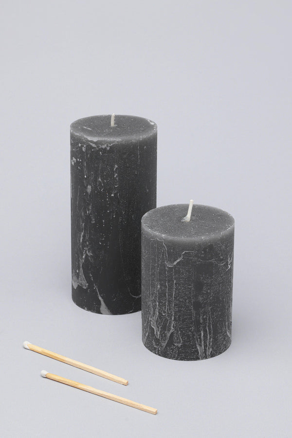 g decor Scented Breeze Collection Dark Grey Marbled Pillar Candle Wild Lotus Scent Small