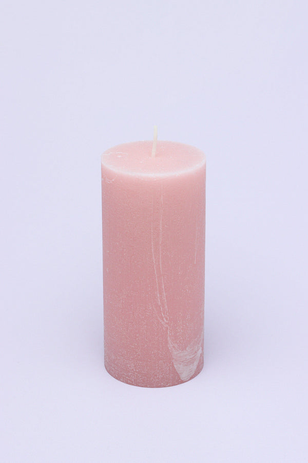 G Decor Scented Breeze Collection Pink Marbled Pillar Candle Soft Blossom Scent Small