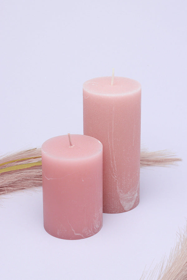 g decor Scented Breeze Collection Pink Marbled Pillar Candle Soft Blossom Scent Small