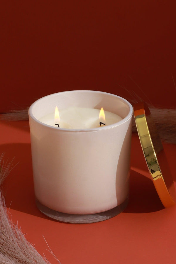 G Decor Scented Luna White Jasmine Soy Glass Large Perfect For Meditation Jar Candle