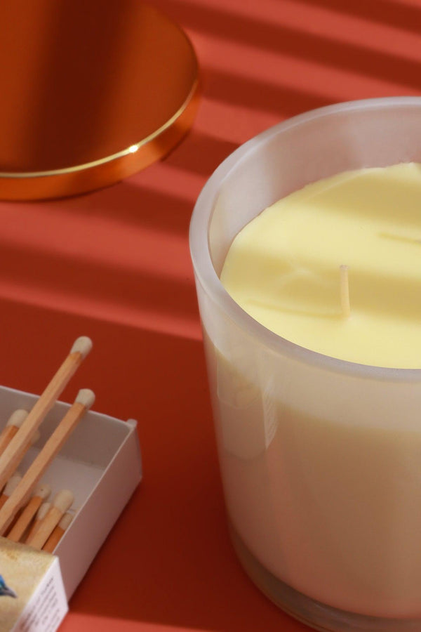 G Decor Scented Luna White Jasmine Soy Glass Large Perfect For Meditation Jar Candle