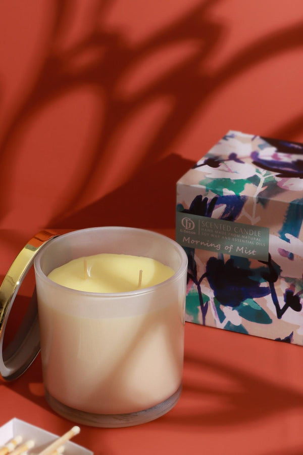 g decor Scented Luna White Jasmine Soy Glass Large Perfect for Meditation Jar Candle