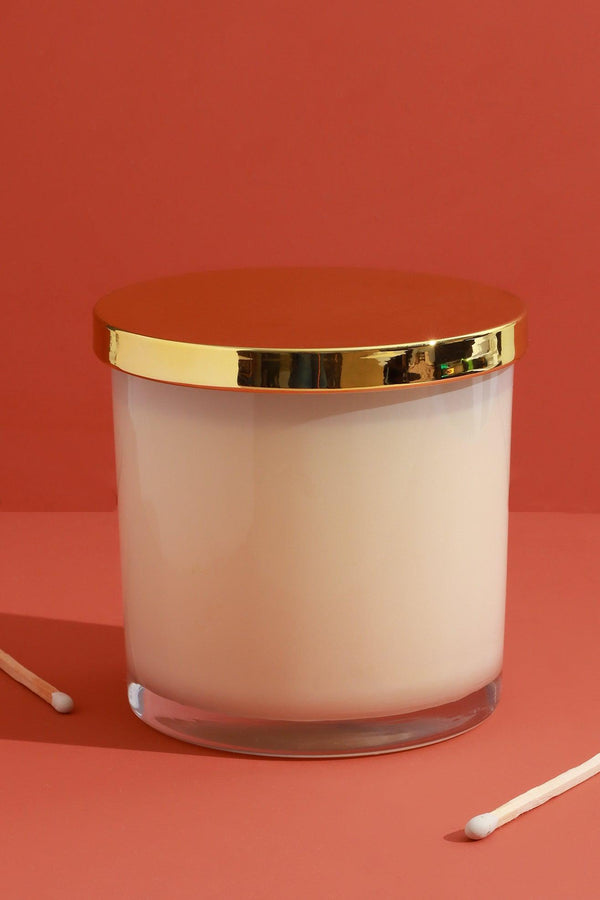 G Decor Scented Luna White Jasmine Soy Glass Large Perfect For Meditation Jar Candle