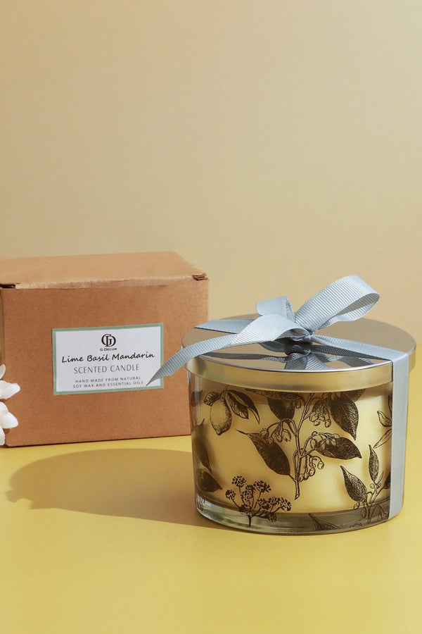 g decor Scented Sicily Sandalwood Lime and Basil Soy Perfect for Meditation Large Jar