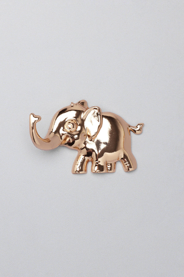 G Decor Set Of 2 Elephant Gold Wall Hooks Sculpted Animal Design For Coats Towels & Accessories Gold