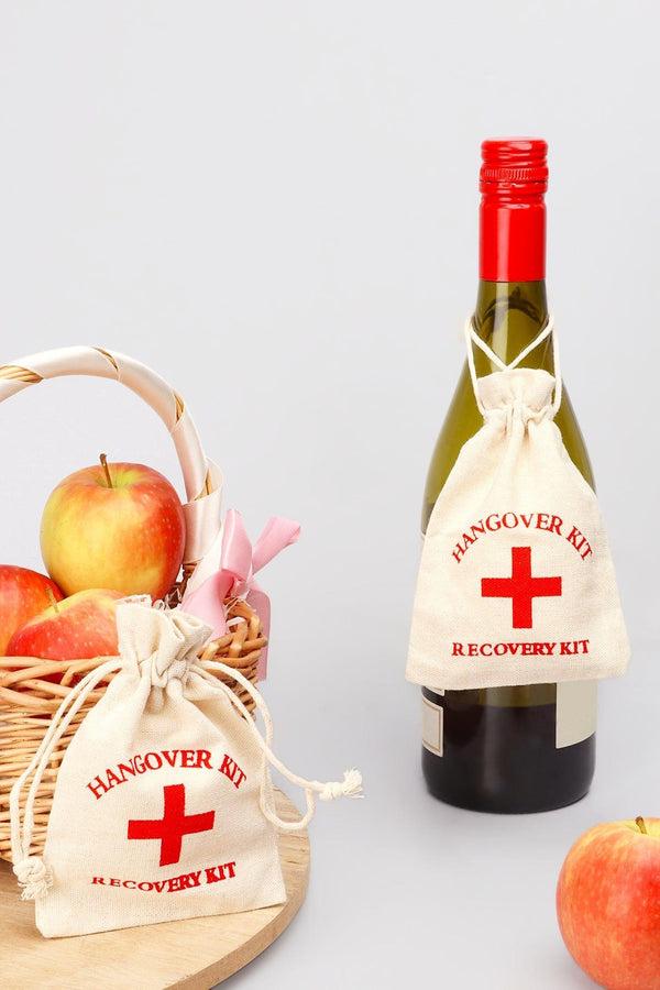 g decor Set of 2 Hessian Bags Hangover Recovery Kit