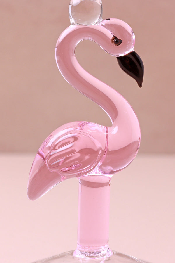 G Decor Set Of 4 Flamingo Stem Handmade Glassware Pink Flamingo Cocktail & Martini Sculpted Glasses Set Of 4