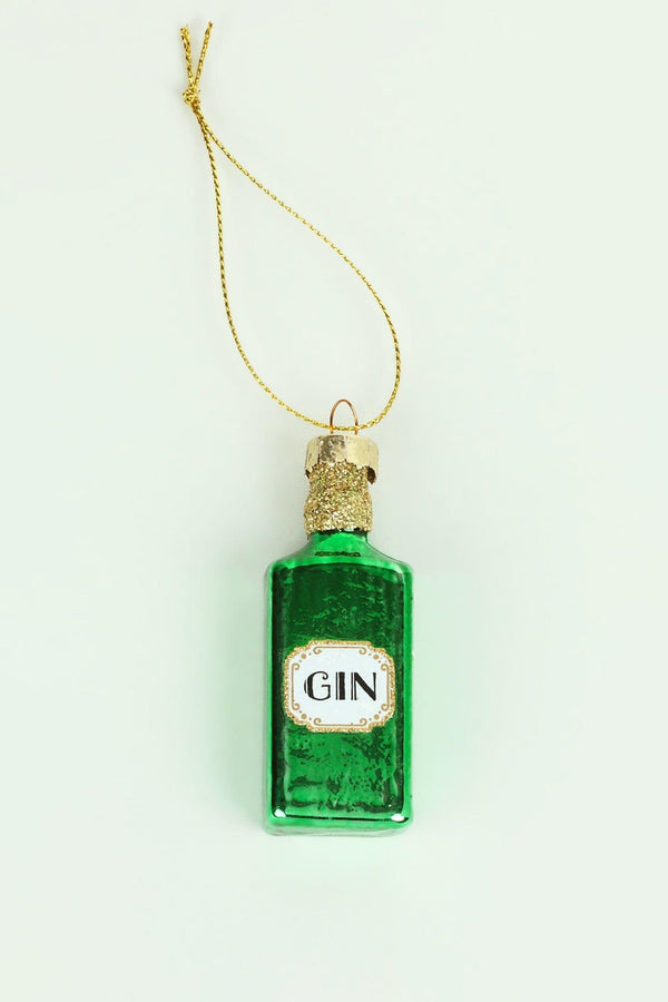 G Decor Set Of 4 Glass Mini Gin And Prosecco Bottles Ornaments