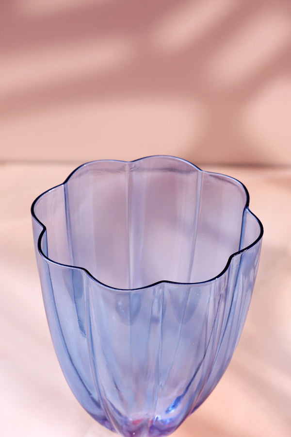 G Decor Set Of 4 Laurent Glassware Collection Elegant Wine Glasses With Tall Stems & Fluted Bowl Design Set Of 4