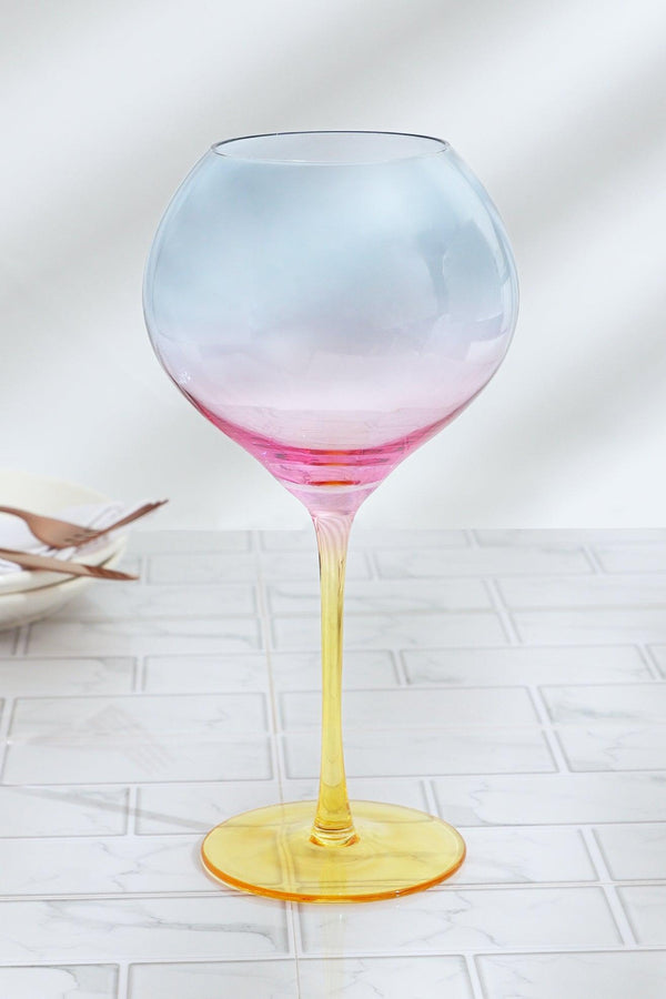 G Decor Set Of 4 Sunset Rainbow Iridescent Gin Glasses Vibrant & Party-Ready Set Of 4