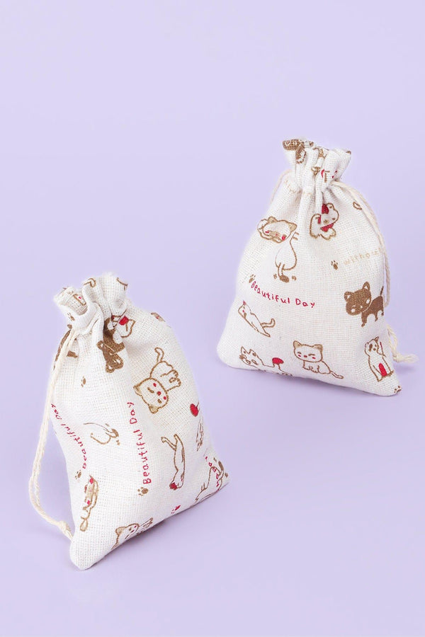 G Decor Set Of 5 Or 10 Charming Cat Elegance Hessian Gift Sacks With Kitten Patterns