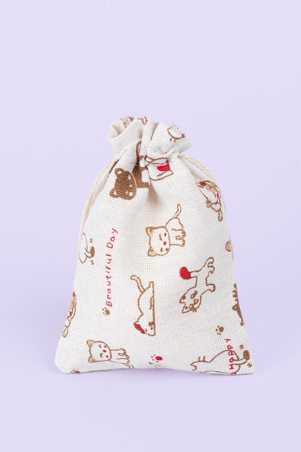 G Decor Set Of 5 Or 10 Charming Cat Elegance Hessian Gift Sacks With Kitten Patterns