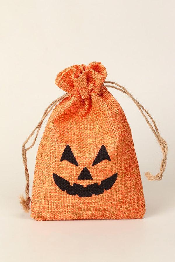 G Decor Set Of 5 Or 10 Spooky Jack O'Lantern Halloween Hessian Gift Bags