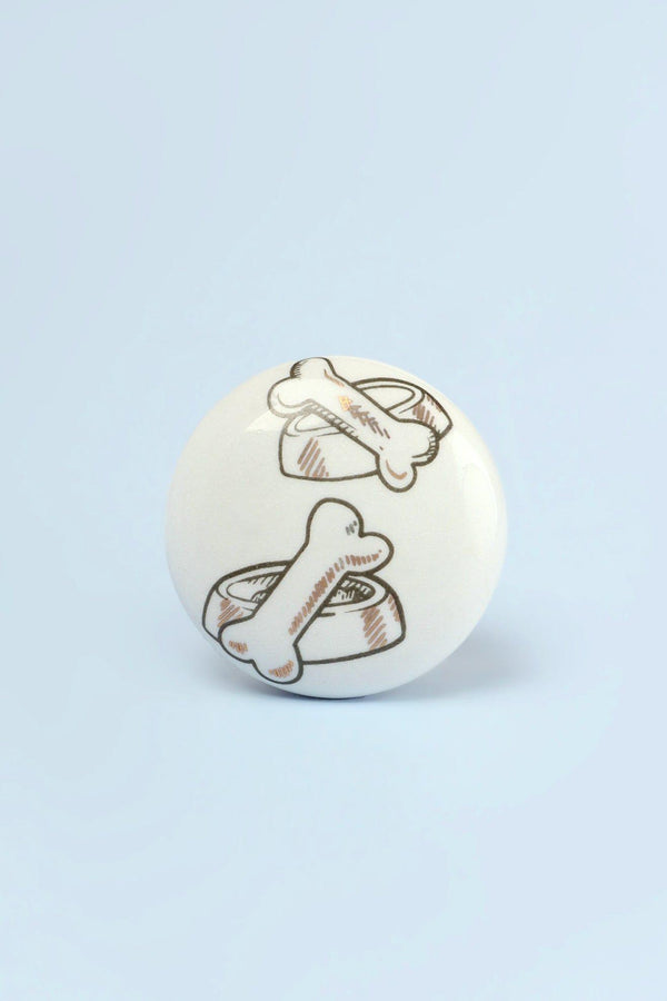 G Decor Set Of 8 Black & Gold Ceramic Dog Door Knobs Playful Pup Design Set Of 8