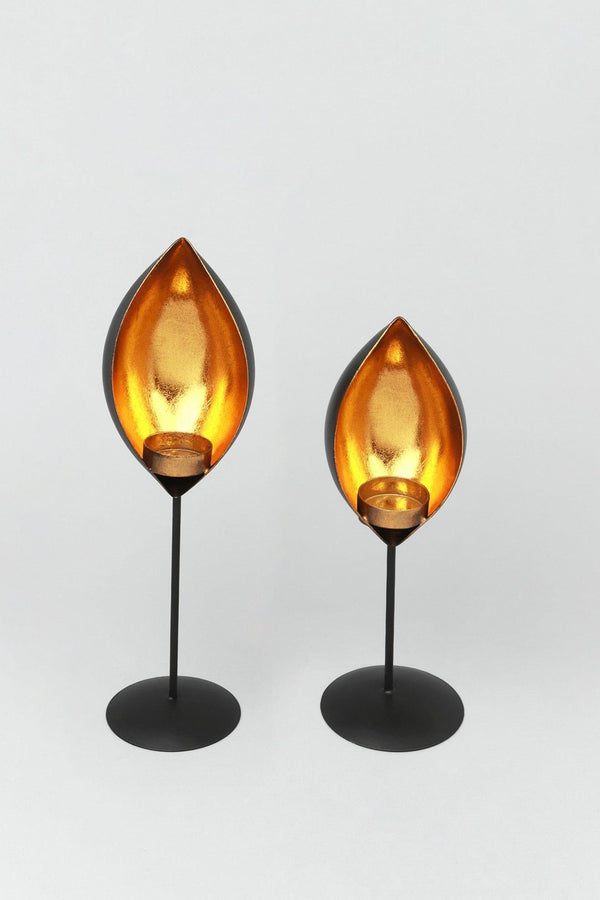 G Decor Set Of Two Zion Flame Tealight Candle Holders
