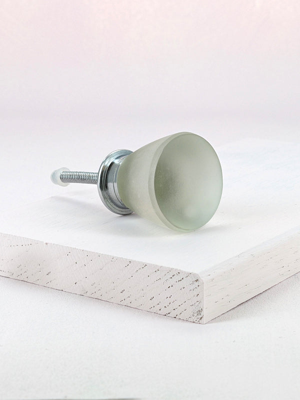 G Decor Sienna Frosted Flute Matt Glass Pull Knob Blue