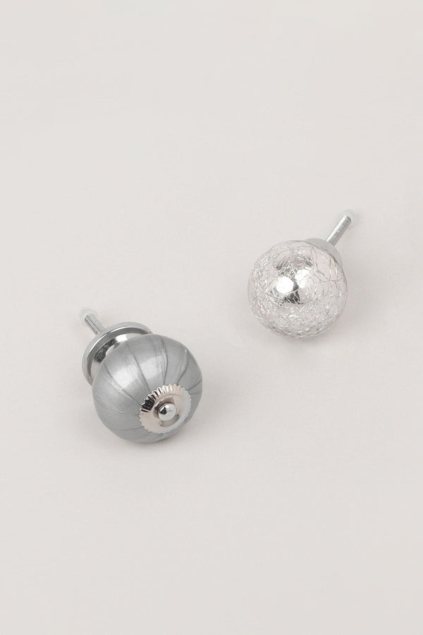g decor Silver Sweet Praline Crackle and Metallic Chrome Door Knob Grey g decor Silver Sweet Praline Crackle and Metallic Chrome Door Knob Grey