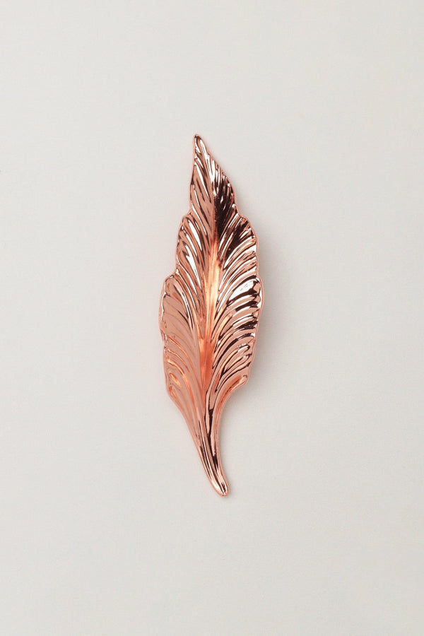 G Decor Small Rose Gold Leaves Cupboard Pull Draw Handle