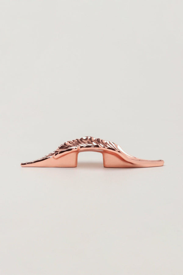 G Decor Small Rose Gold Leaves Cupboard Pull Draw Handle