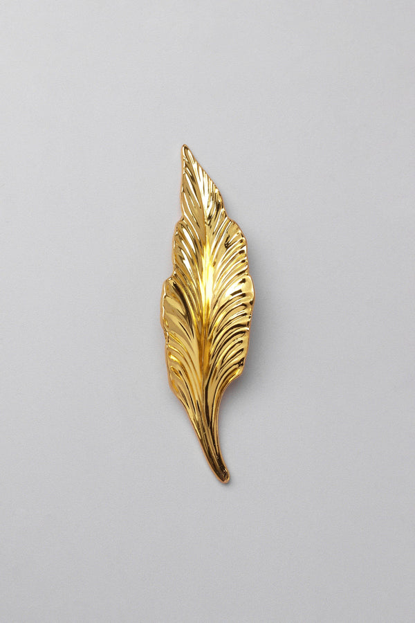 G Decor Small Shiny Gold Leaves Door Pull Draw Handle