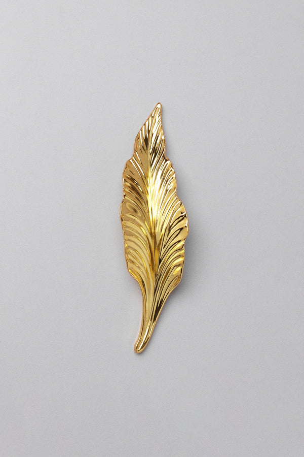 G Decor Small Shiny Gold Leaves Door Pull Draw Handle