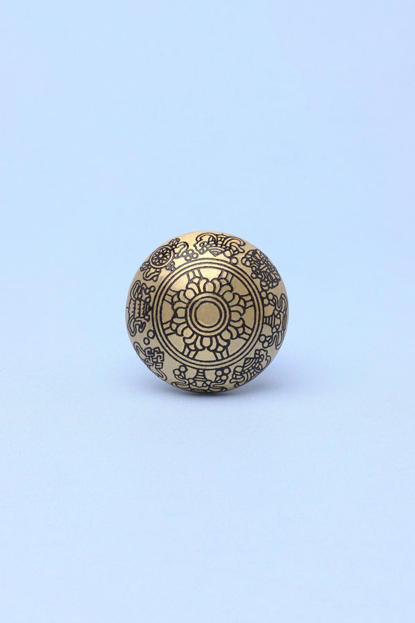 G Decor Soleil Royale Brass Door Knob Cupboard & Drawer Handle Black