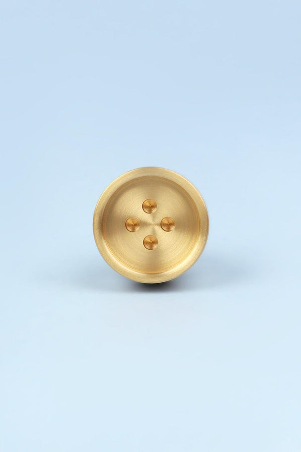 G Decor Solid Brass Matte Button Handle Gold Cabinet & Drawer Knob Gold