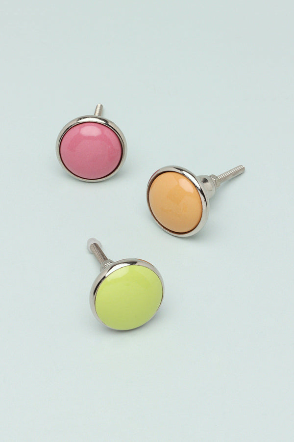 g decor Stylish Ceramic and Metal Door Knob & Handle In Colour Edition Pink