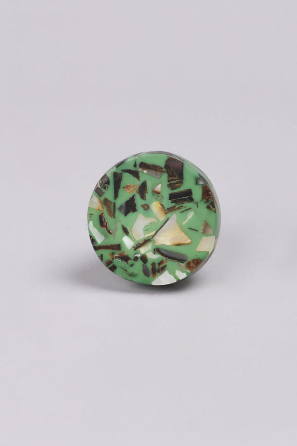 G Decor Terrazzo Marble Effect Barcelona Door Knob Cream