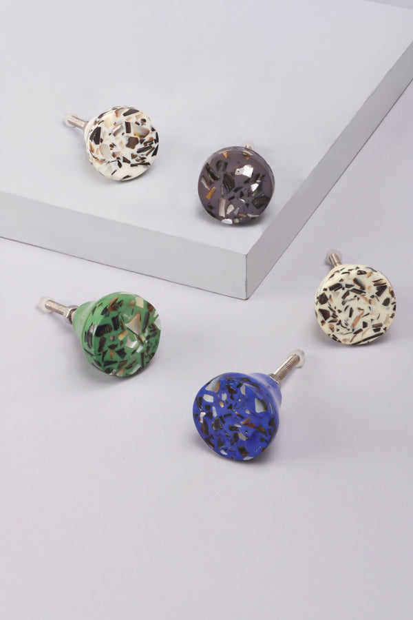 g decor Terrazzo Marble Effect Barcelona Door Knob Cream