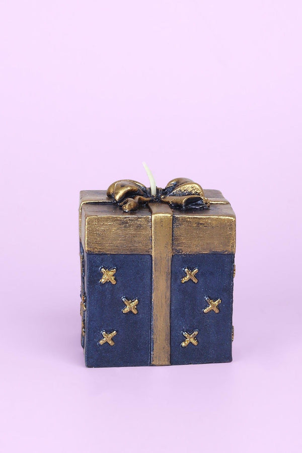 G Decor The Gift Box Celebration Candle – Hand-Finished Decorative Present With Gold Ribbon In Holiday Red Midnight Blue Or Soft White Red
