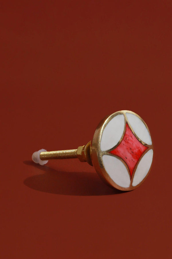 G Decor Toledo Mother Of Pearl Gold Brass Pull Knobs Grey