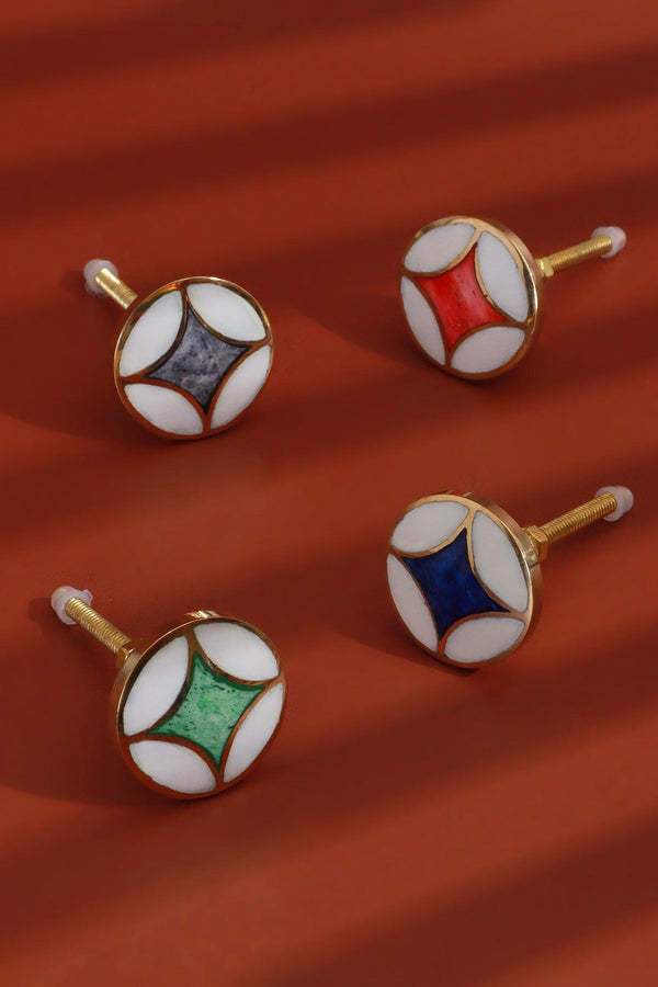 g decor Toledo Mother of Pearl Gold Brass Pull Knobs Grey