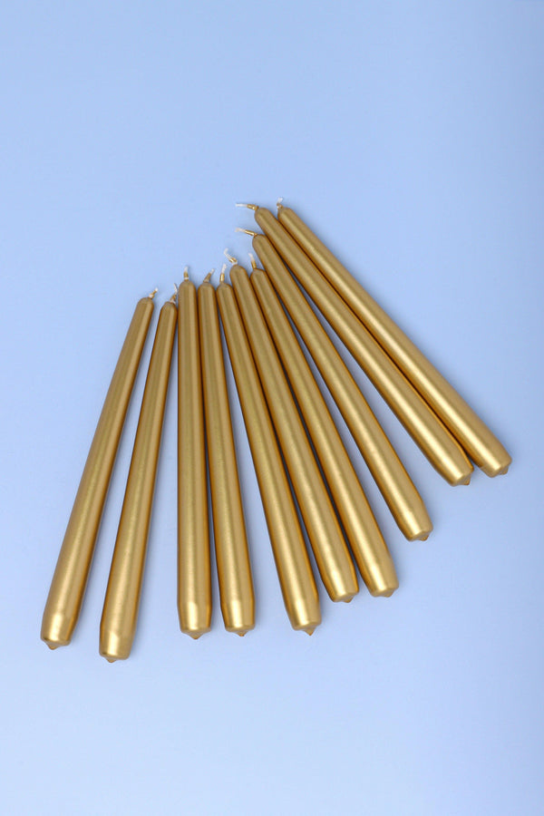 G Decor Velaré Golden Hour Set Of 2 10 Or 20 Tall Hand-Finished Opaline Dinner Candles & Taper Candles Set Of 10