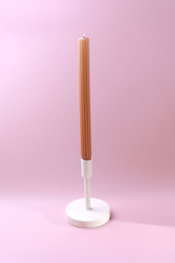 G Decor Velluto Bruciato Set Of 2 Extra Tall Dinner & Taper Candles With Ribbed Velvet Matte Finish Set Of 2