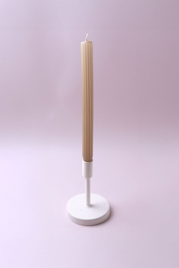 G Decor Velluto Noce Verde Set Of 2 Extra Tall Dinner & Taper Candles With Ribbed Velvet Matte Finish Set Of 2