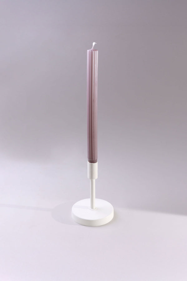 G Decor Velluto Prugna Profonda Set Of 2 Extra Tall Deep Plum Dinner & Taper Candles With Ribbed Velvet Matte Finish Set Of 2