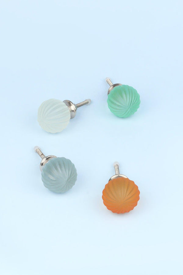 g decor Velvet Frost Renaissance Glass Door Knobs Green