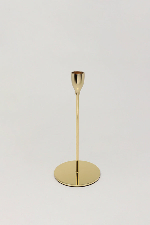 G Decor Verro Set Of 3 Modern Gold Stainless Steel Candle Holders Sleek Weighted Dinner Candlesticks Gold