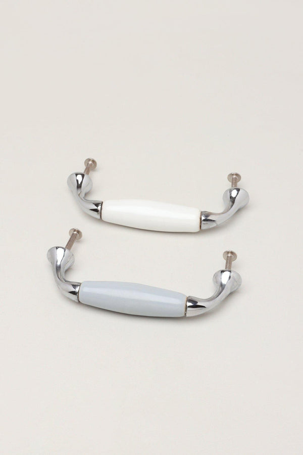 G Decor White Or Grey Ceramic Kitchen Cupboard Pull Handles