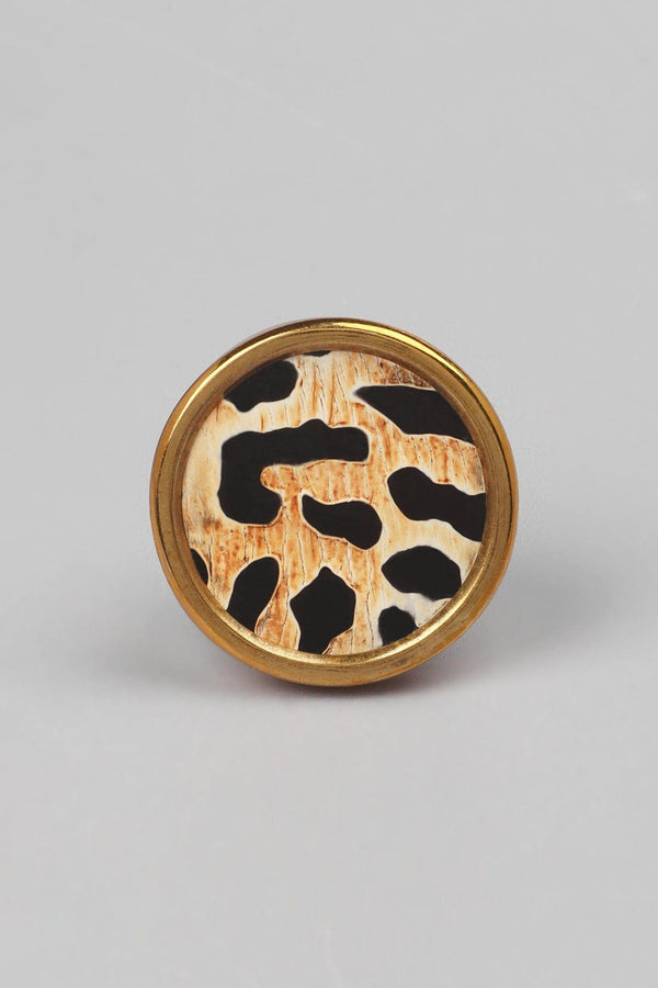 G Decor Wild Luxe Brass Knobs Animal Print Collection Giraffe