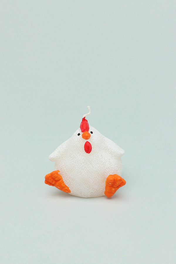 G Decor Yellow Or White Chicken Hen Bird Farmhouse 3D Candle